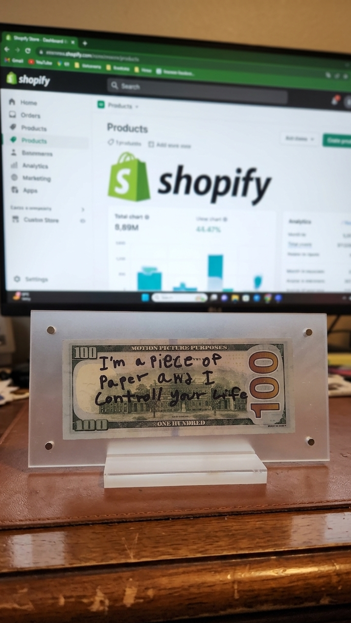 $100 Bill Plaque