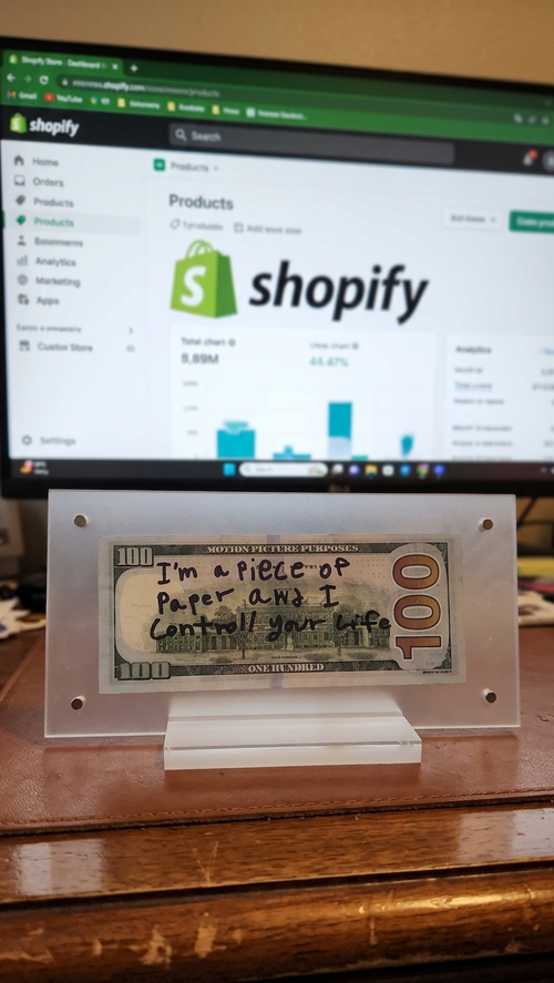 $100 Bill Plaque